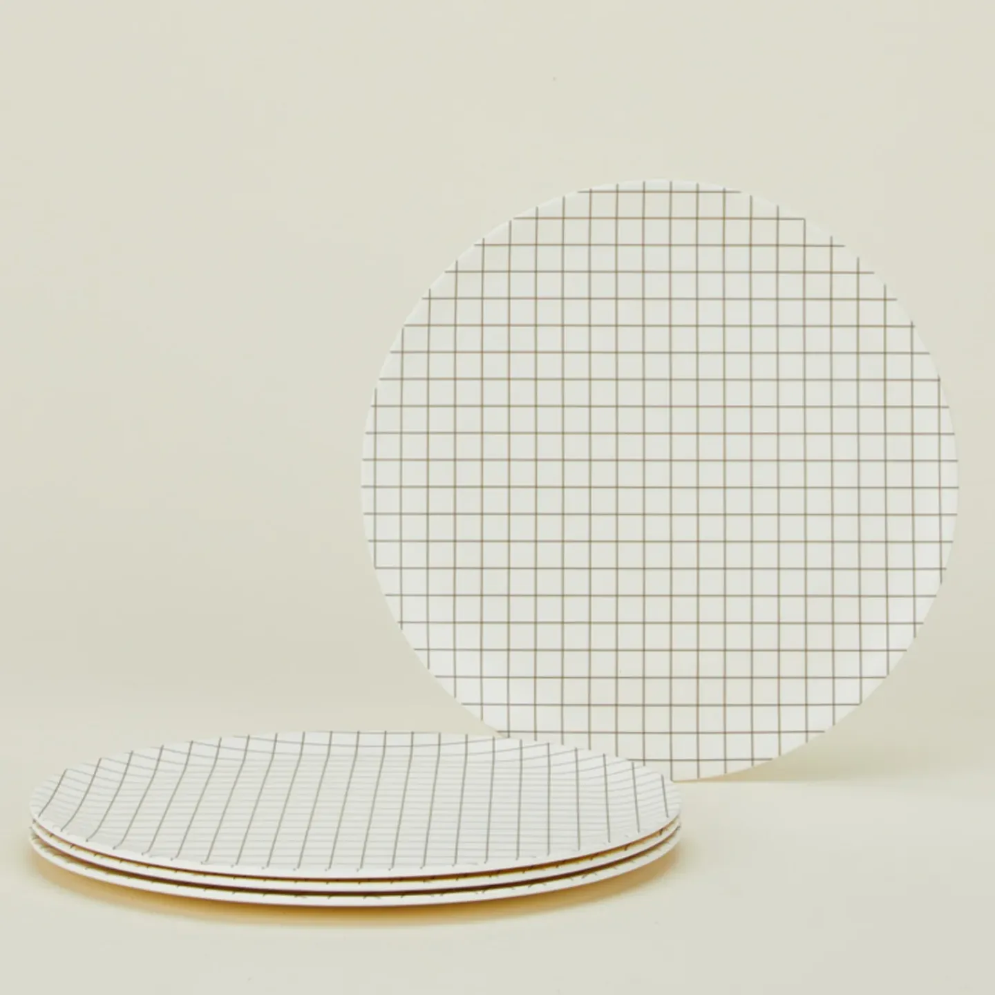 Xenia Taler Garden & Patio^Bamboo Melamine Dinner Plate Set