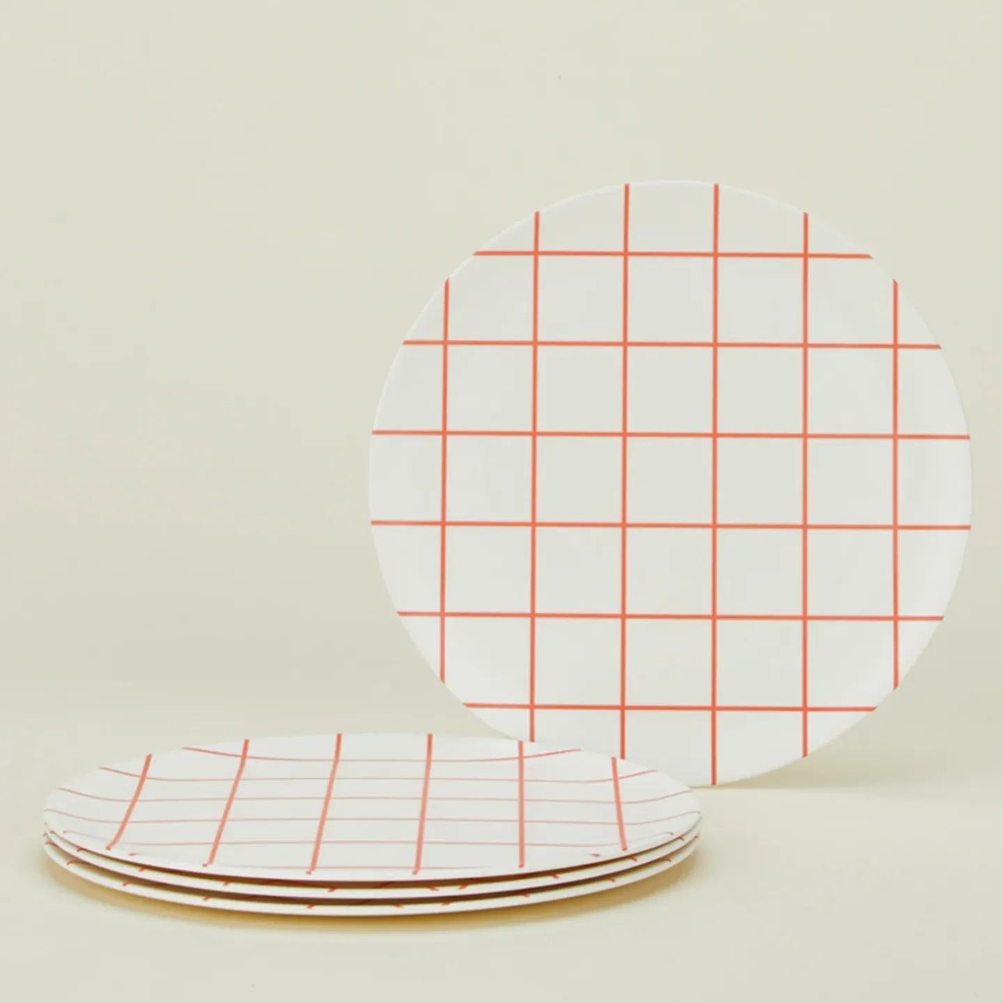 Xenia Taler Garden & Patio^Bamboo Melamine Dinner Plate Set