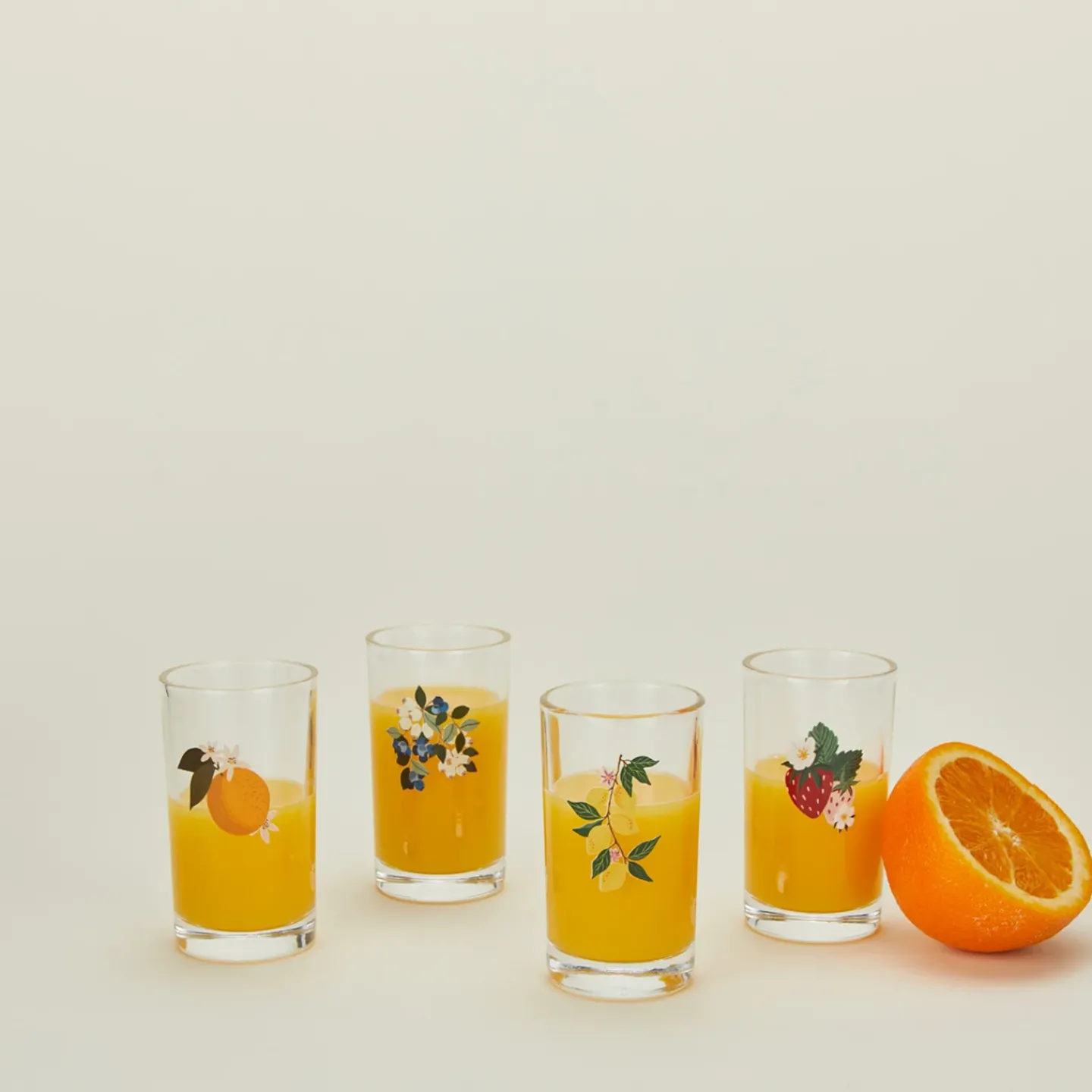 Paper Farm Press Glassware & Barware^Berry & Citrus Juice Glasses, Set of 4