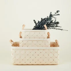 Verso Designs Storage & Organization|Baskets & Storage^Birch + Leather Basket