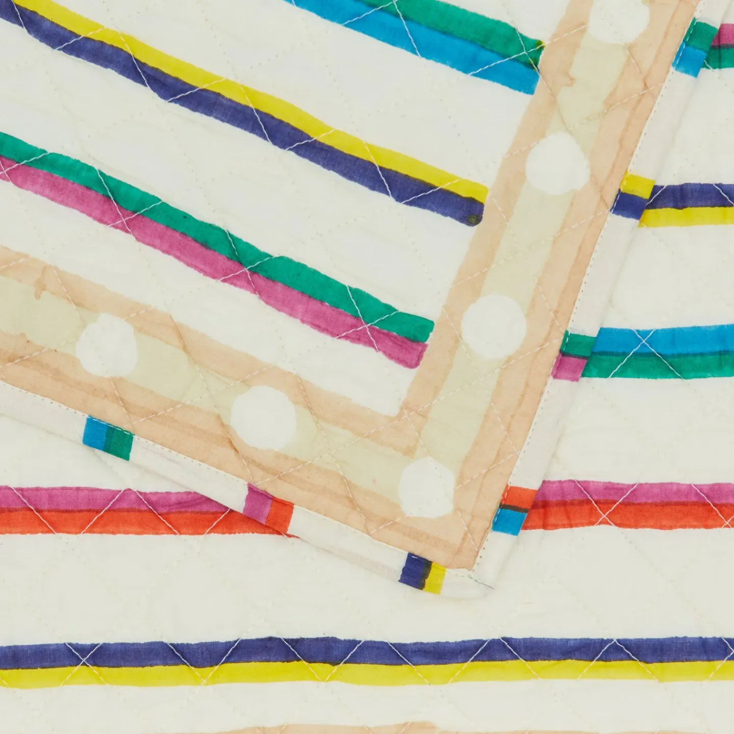 TABLE Table Linens^Block Printed Quilted Placemat
