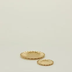 Fog Linen Glassware & Barware|Serveware^Brass Petal Plate