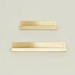 Fog Linen Bath Hardware|Kitchen Hardware^Brass Wall Shelf