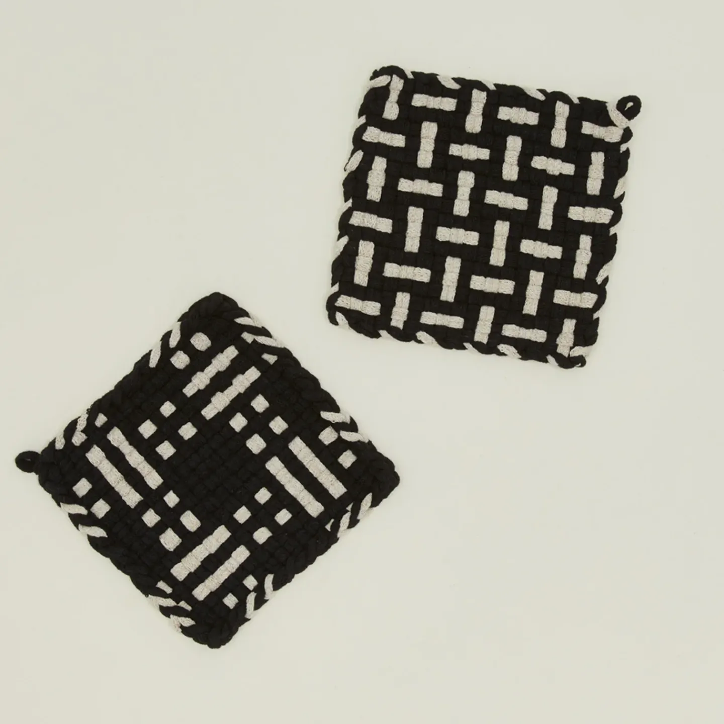 Kate Kilmurray Kitchen Textiles^Dots + Dashes Handwoven Pot Holder