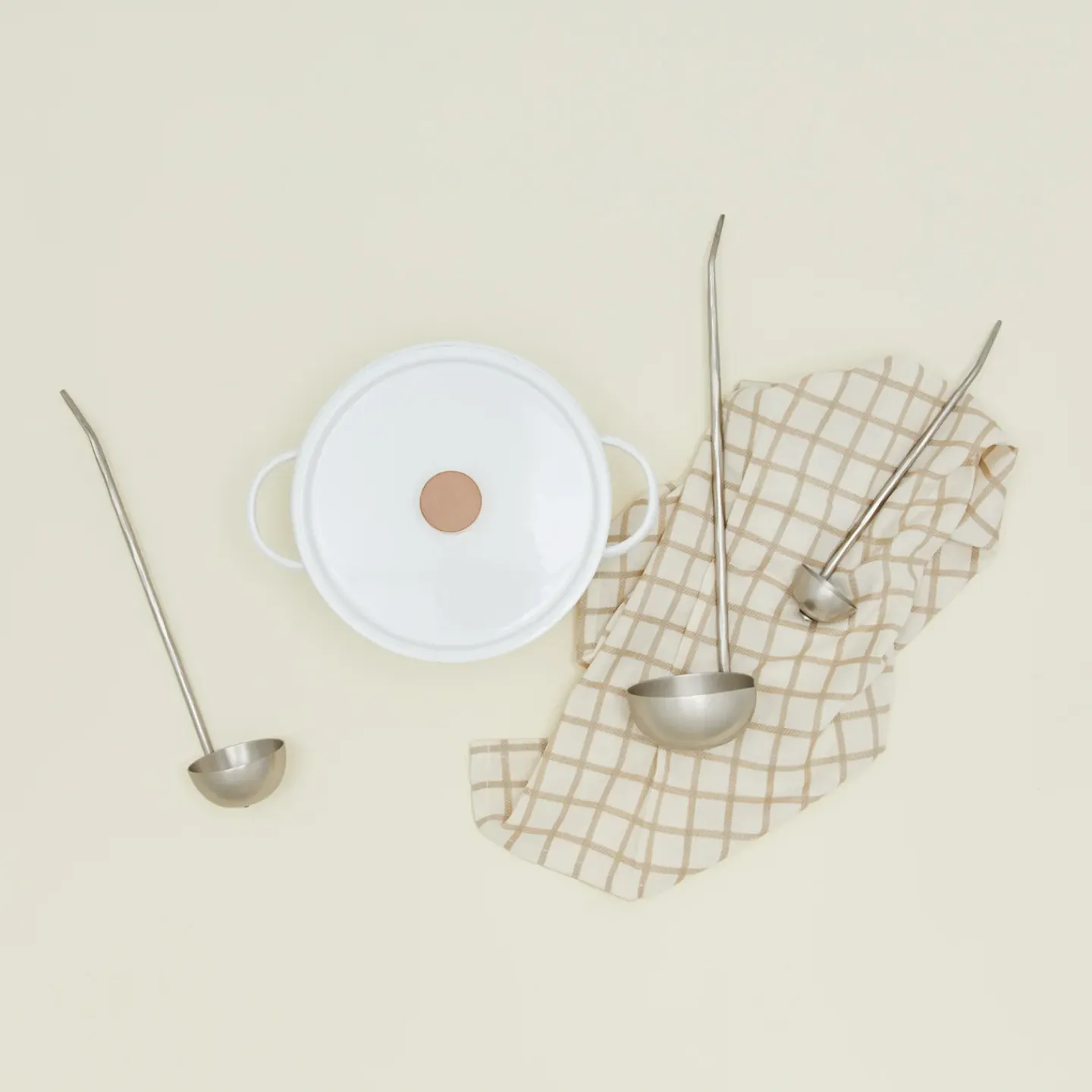 The Collective Kitchen Accessories|Serveware^Forged Pewter Ladle, Set of 3