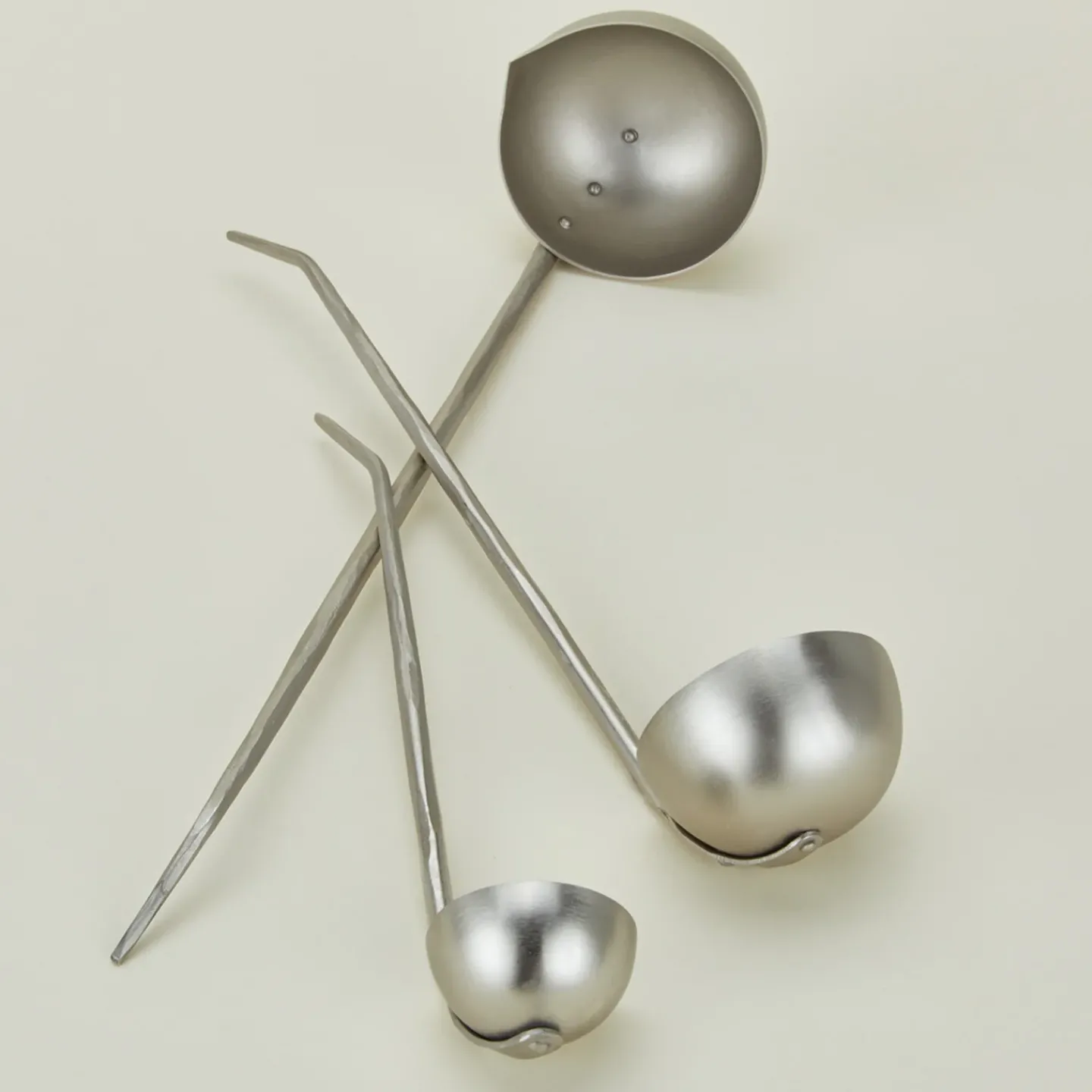 The Collective Kitchen Accessories|Serveware^Forged Pewter Ladle, Set of 3