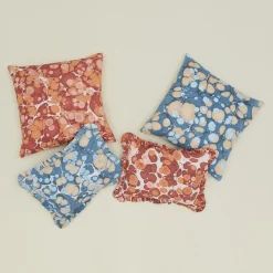 Craft Boat Pillows^Marbled Cotton Ruffled Pillow Cover
