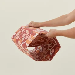 Craft Boat Bath Accessories|Baskets & Storage^Marbleized Hexagon Wastebasket