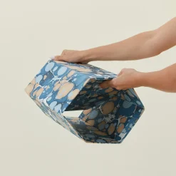Craft Boat Bath Accessories|Baskets & Storage^Marbleized Hexagon Wastebasket