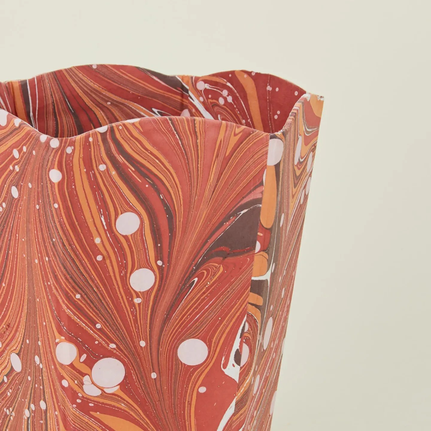 Craft Boat Bath Accessories|Baskets & Storage^Marbleized Scalloped Wastebasket