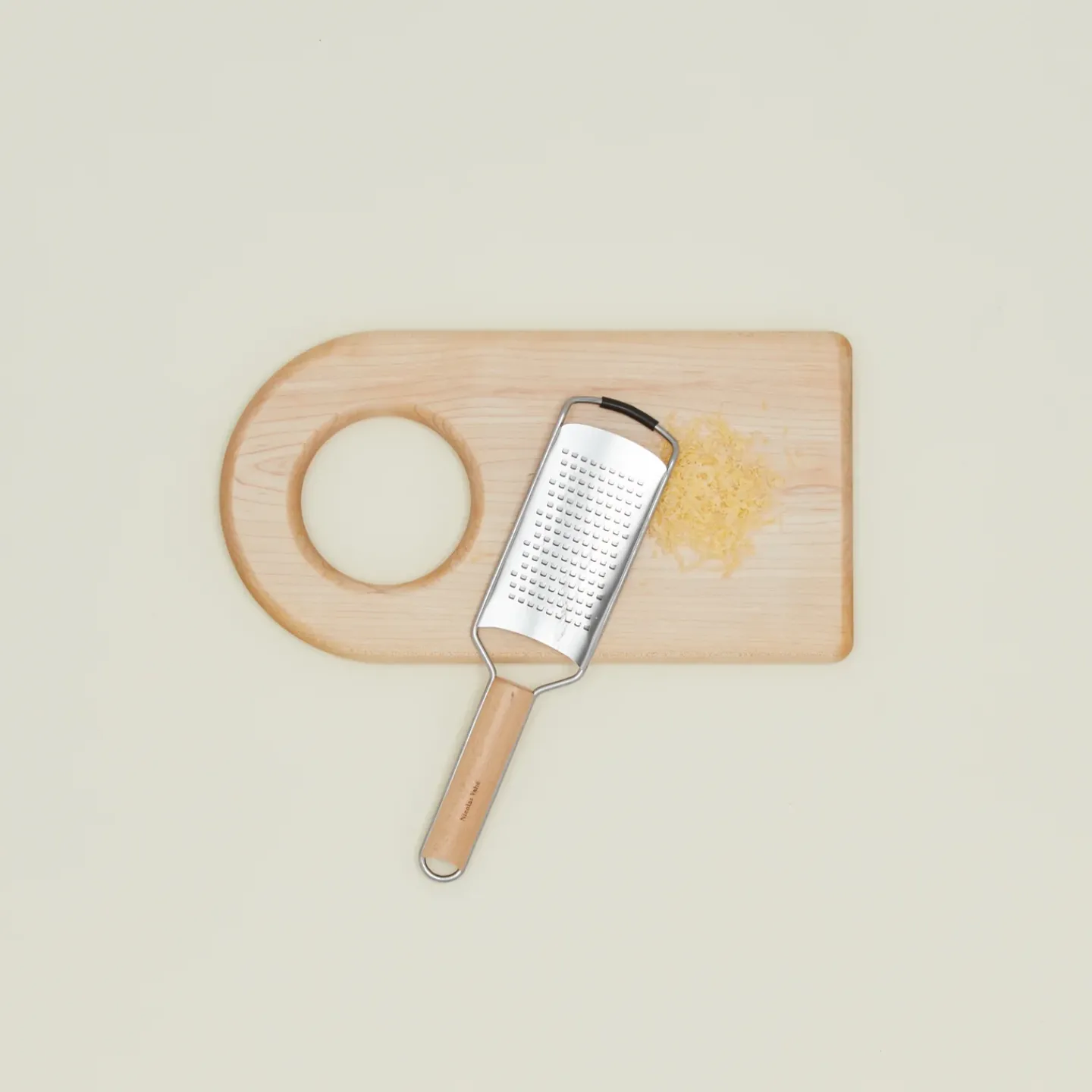 Nicholas Vahe Cutting Boards & Knives^Metal + Wood Cheese Grater