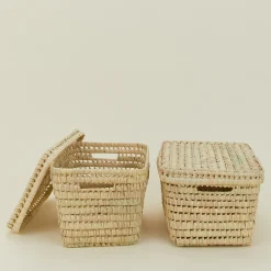 Hawkins New York Storage & Organization|Baskets & Storage^Open Weave Lidded Basket