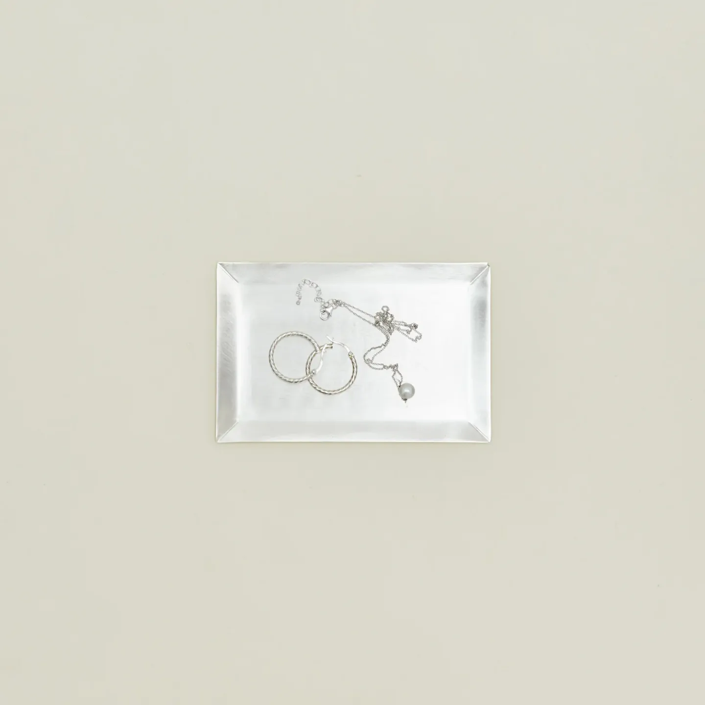 Fog Linen Glassware & Barware|Serveware^Rectangular Silver Tray