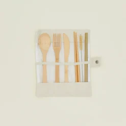 Smile Boutiques Flatware^Reuseable Bamboo Cutlery Set