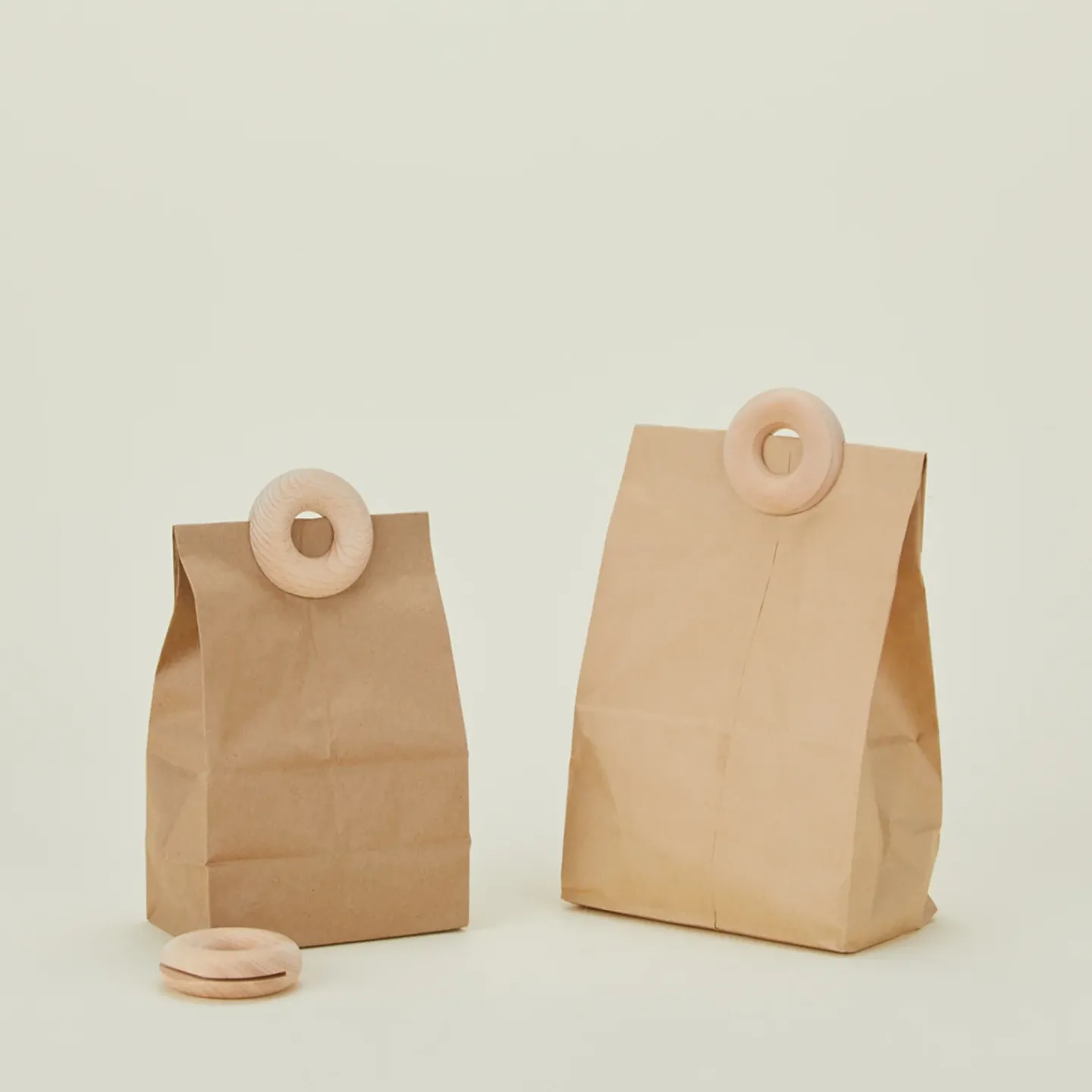 Smile Boutiques Storage & Organization^Round Wooden Bag Clips, Set of 3