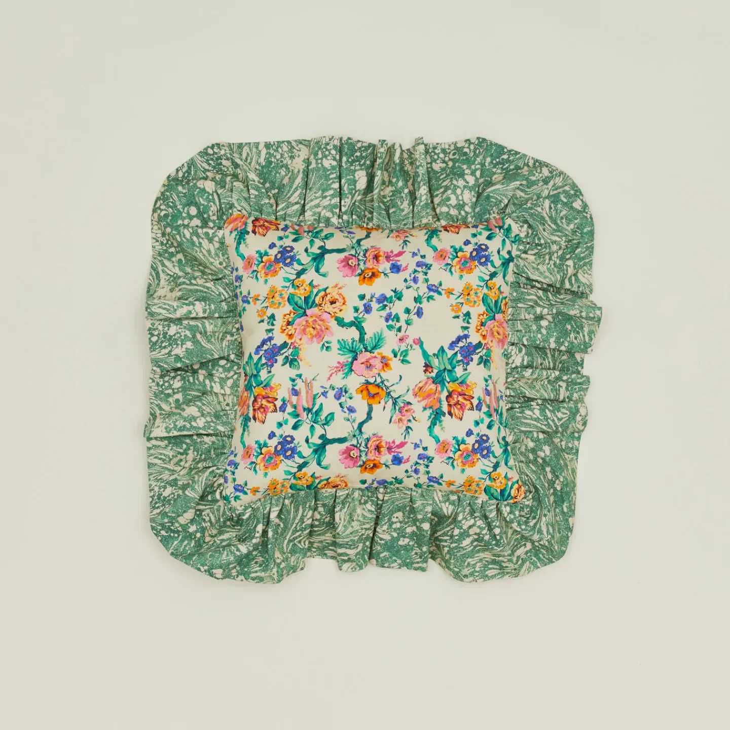Maison Lisette Pillows^Ruffled Floral Cushion