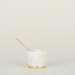 Hawkins New York Serveware^Simple Marble Sugar + Salt Dish