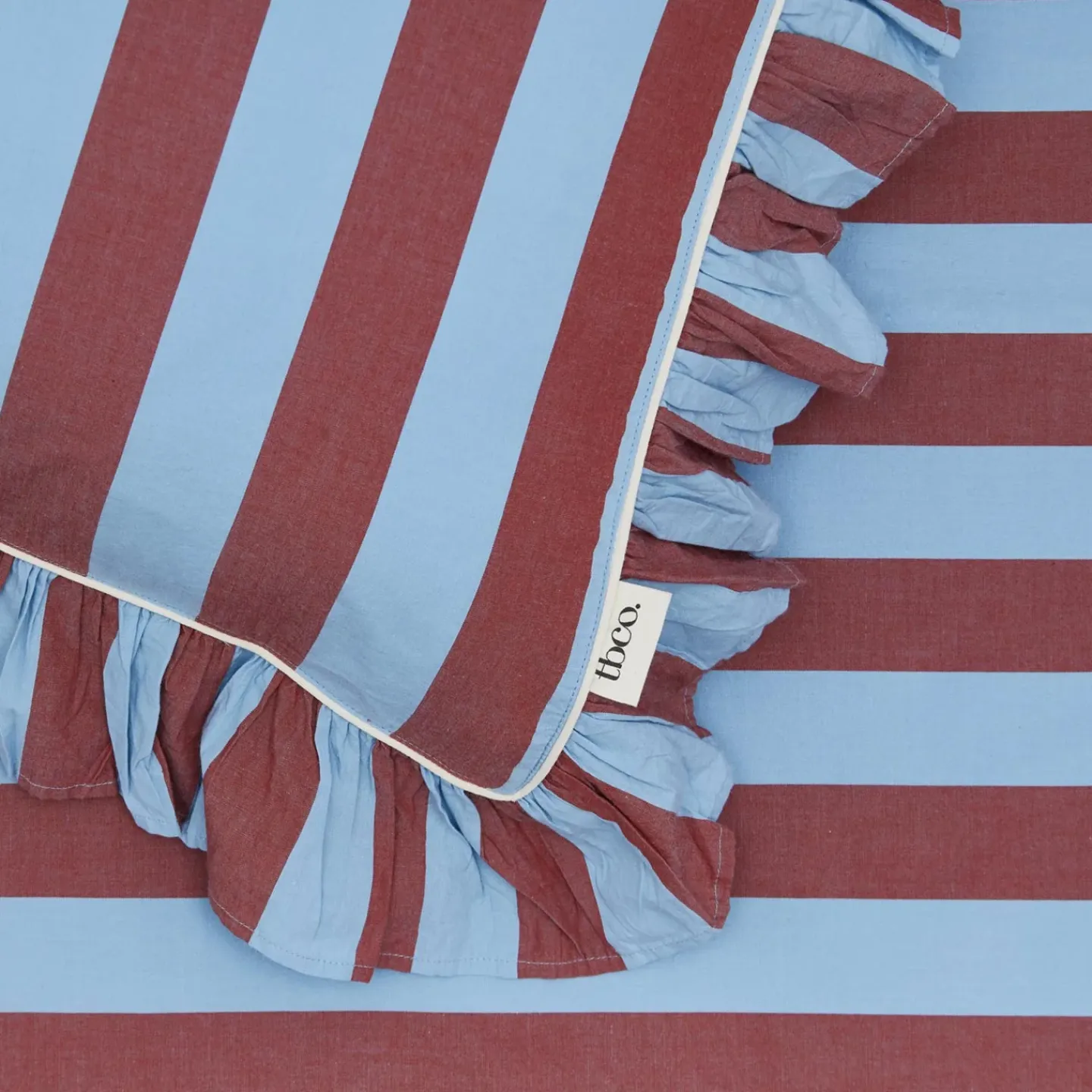 TBCo Pillows|Pillows & Shams^Striped + Ruffled Pillowcases, Set of 2