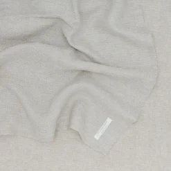 Fog Linen Throws^Washed Linen Waffle Throw Blanket - Natural